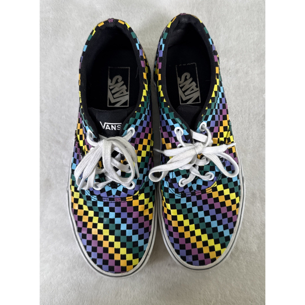 Vans Doheny Rainbow Mini Checkered Canvas Sneakers Women's Size 8.5 Bnfts Chrty - Picture 10 of 16